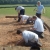 Volunteers and students at work on Pegasus Barrow.